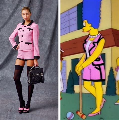 marge simpson chanel dress|Marge Simpson pink dress.